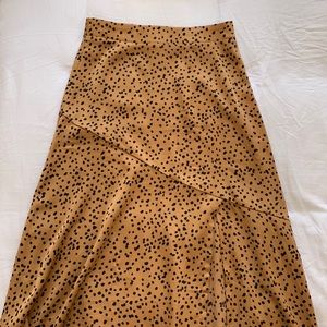 She + Sky Midi Animal Print Skirt